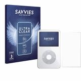 Savvies Screenprotector voor Apple iPod Classic Video (Voor+Achter) - Folie Beschermfolie transparant 6 Stuks