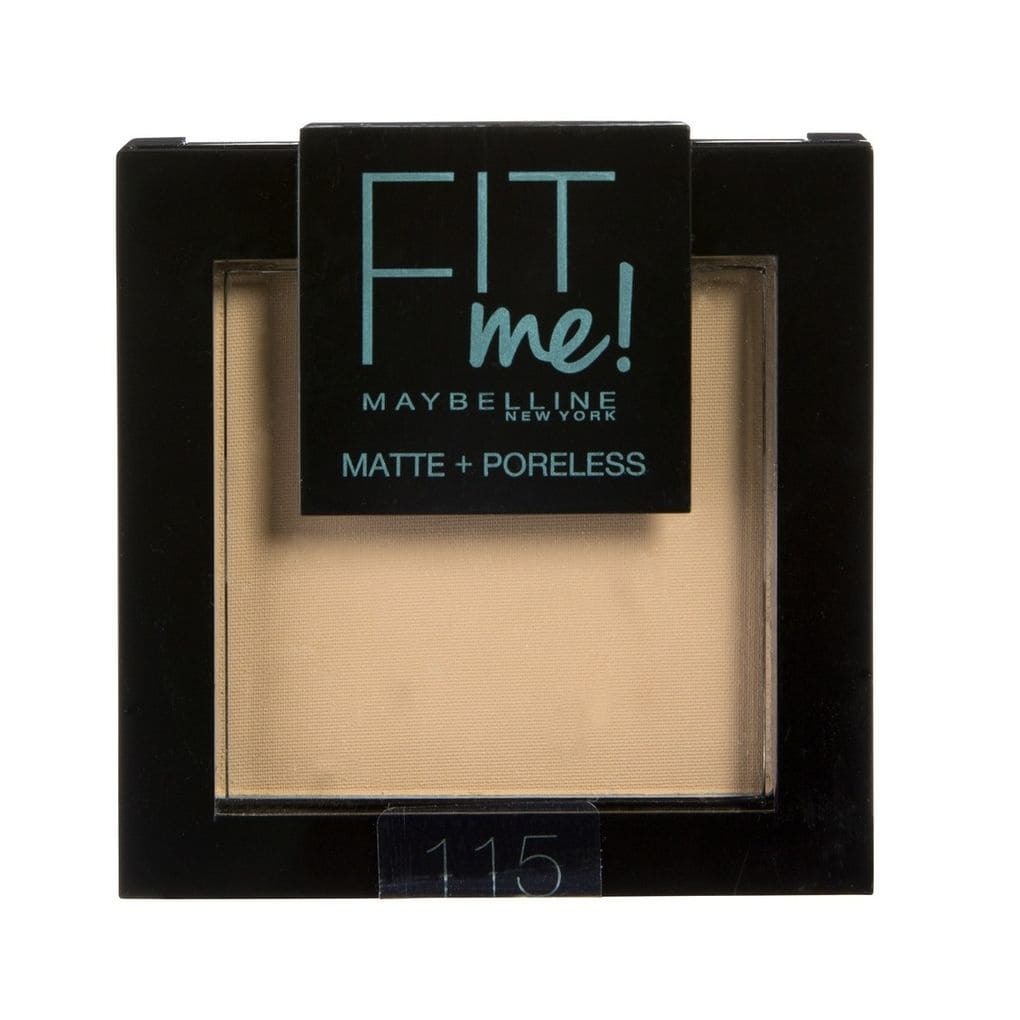 Maybelline Fit Me Matte + Poreless Powder - 115 Ivory - Matterend Poeder welke Poriën Zichtbaar Verkleind - 9 gr.
