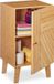 Merkloos Relaxdays Badkamerkast van bamboe, verstelbare plank, deur met variabele montage, afmetingen 70 x 40 x 37 cm, naturel