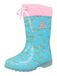 LICO Regenlaarzen 'Power Blinky' turquoise / geel / rosa / wit