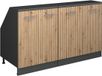 Vicco Rion Kastenset voor schuine wand – 140 cm Set van 2 kastrompen 60 cm diepte Artisanaal eiken