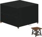 Goodivery Housse de protection pour table de jardin noire 80x80x80 cm