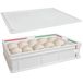 LUNEDA Houder met deksel, 60 x 40 x 10 cm, voor professioneel gistdeeg, gemaakt in Italië, stapelbaar, voor brood, pizza, panetti, restaurant, pizzeria, oven