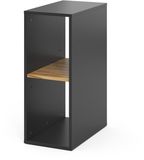 Vicco Tomy PC-kast – 28.5 x 50 cm 2 compartimenten Antraciet/gouden eik