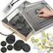SereneLife Draagbare Verwarmingsset voor Massagestenen – Elektrische Spa Massager met Warme Basaltstenen, 6 Grote en 6 Kleine Ronde Massagestenen, Digitale Temperatuurcontroller en Verwarmingszak