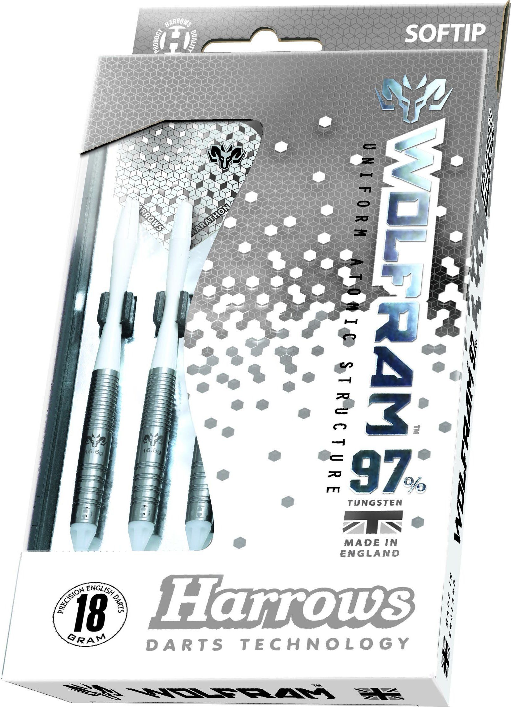 Harrows Wolfram Steeltip Dartpijlenset - Grijs - Vanaf 12 Jaar