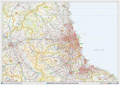 Postcode Sector Map - S16 - Noordoost-Engeland - Wall Map - Paper