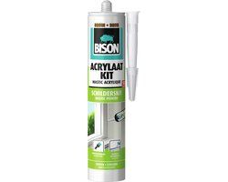 Bison Acrylaatkit Universeel bruin 300 ml | Afdichtingskit voor voegen, naden, kieren en scheuren | Overschilderbaar