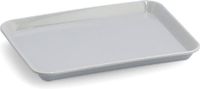 Zeller dienblad - rechthoek - lichtgrijs - melamine - 24 x 18 cm