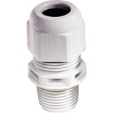 Wiska 10061435 Schokbestendige kabelwartel, met trekontlasting, met afdichting 2 NPT polyamide grijs (RAL 7035)