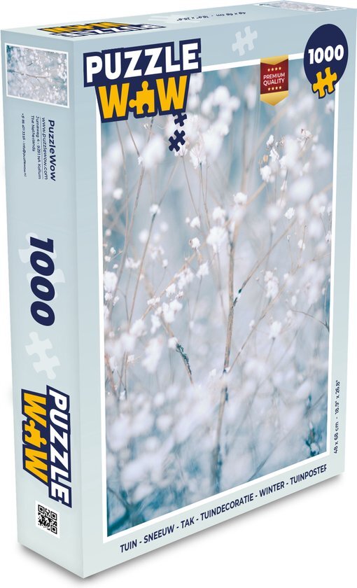 MuchoWow Puzzel Takken - Sneeuw - Winter - Natuur - Botanisch - Legpuzzel - Puzzel 1000 stukjes volwassenen - Sinterklaas cadeautjes - Sinterklaas voor grote kinderen