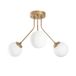 Opviq Elegant gouden kroonluchter, metalen behuizing, diameter 56 cm, hoogte 40 cm, 3 x E14-fitting, niet verstelbaar, perfect voor woonkamer en eetruimtes, stijlvol design
