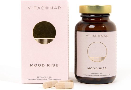 Vitasonar MoodRise 60 Vcaps | Mentale energie | Positieve Gemoedstoestand | Stressweerstand - 100% natuurlijke formule