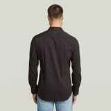 G-Star Uniform Slim Shirt l\s Heren Lange Mouw Katoen/Polyester Slim Fit Casual Effen Zwart L