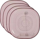 Decoris Assiette à petit-déjeuner - 4 pièces - Rose - 20,5 cm - Plastique