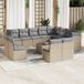Maison Exclusive - Ensemble de jardin, 13 pièces, avec coussins, beige, en polyrotin