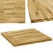 HamaLa Massief Eiken Houten Tafelblad Vierkant 44mm 70x70cm Vervanging Tafel Accessoire