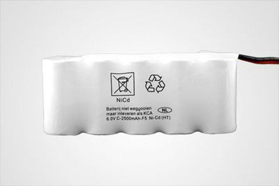 Bse Emergency lighting battery 5x C Side By Side 6V 2.5Ah