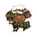 Wellhome Pendentif décoratif citrouille + chauves-souris 'Trick or Treat' pour Halloween