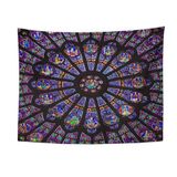 Nicknocks Notre Dame Kathedraal Parijs Home Tapestry Rose Venster Muur Opknoping voor Woonkamer