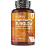 WeightWorld Sunglow Bruiningspillen - Met Koper, Bètacaroteen, Jodium en Zink - Voorbereiding op de Zon - 120 Vegan Tabletten voor 2 Maanden Voorraad - Geproduceerd in het Verenigd Koninkrijk