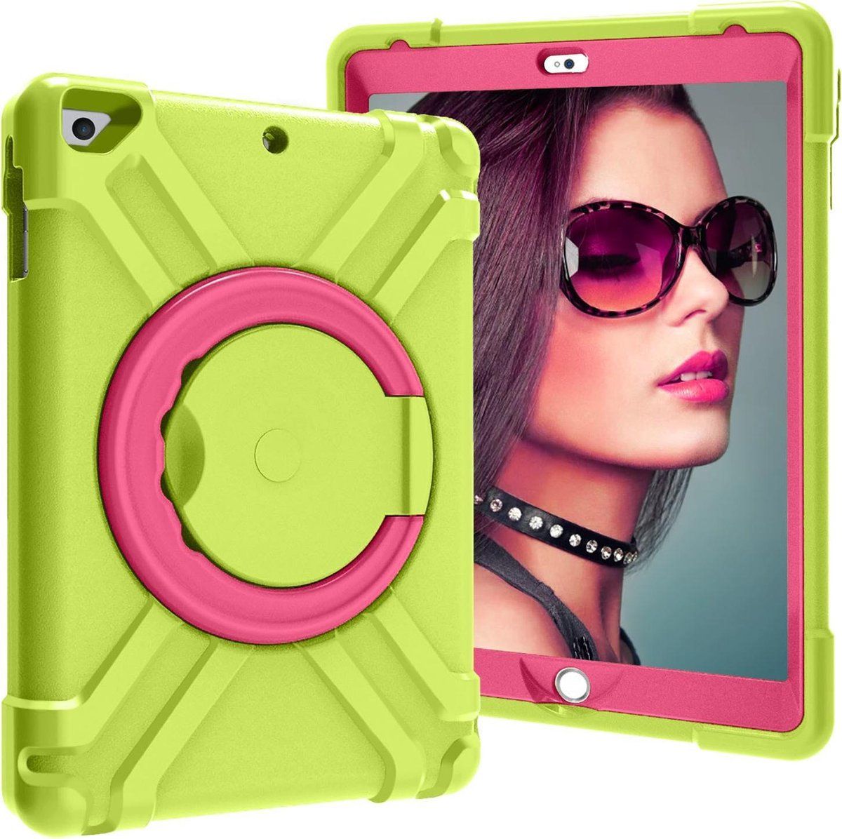 Case2go iPad 9.7 (2017/2018) / - / - / Groen/Magenta