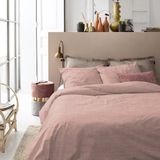 Cinderella Lyn ensemble de housse de couette 2 personnes 200x200cm coton rose + 2 taies d'oreiller 60x70