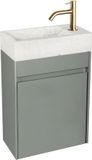 Differnz Badkamermeubel met wastafel, model HURA L, marmer/groen, 61 x 40 x 22 cm, artikelnummer 38.006.16