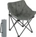 Merkloos Fauteuil de camping pliable et portable fauteuil de pêche pour pique-nique plage - gris foncé - avec suède et sac Oxford - 63 x 44 x 73,5 cm