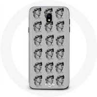 Maniacase Hoesje voor Samsung Galaxy j7 2017 Standbeeld grijze achtergrond