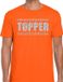 Bellatio Decorations Oranje Topper shirt in zilveren glitter letters heren - Toppers dresscode kleding XL