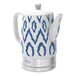 BELLA Waterkoker en theepot: keramische waterkoker met volledig afneembare draaivoet, automatische uitschakelfunctie en droogkookbeveiliging, 1,5 liter, Azteekse blauw