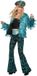 Wilbers Party Glitter Broek Velvet Waves Aqua - Maat XL