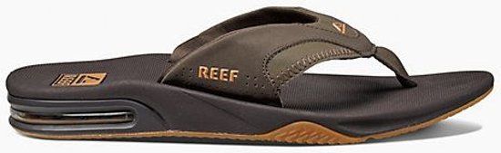 Ree, F. Slippers Heren FANNING - Brown/Gum met flesopener