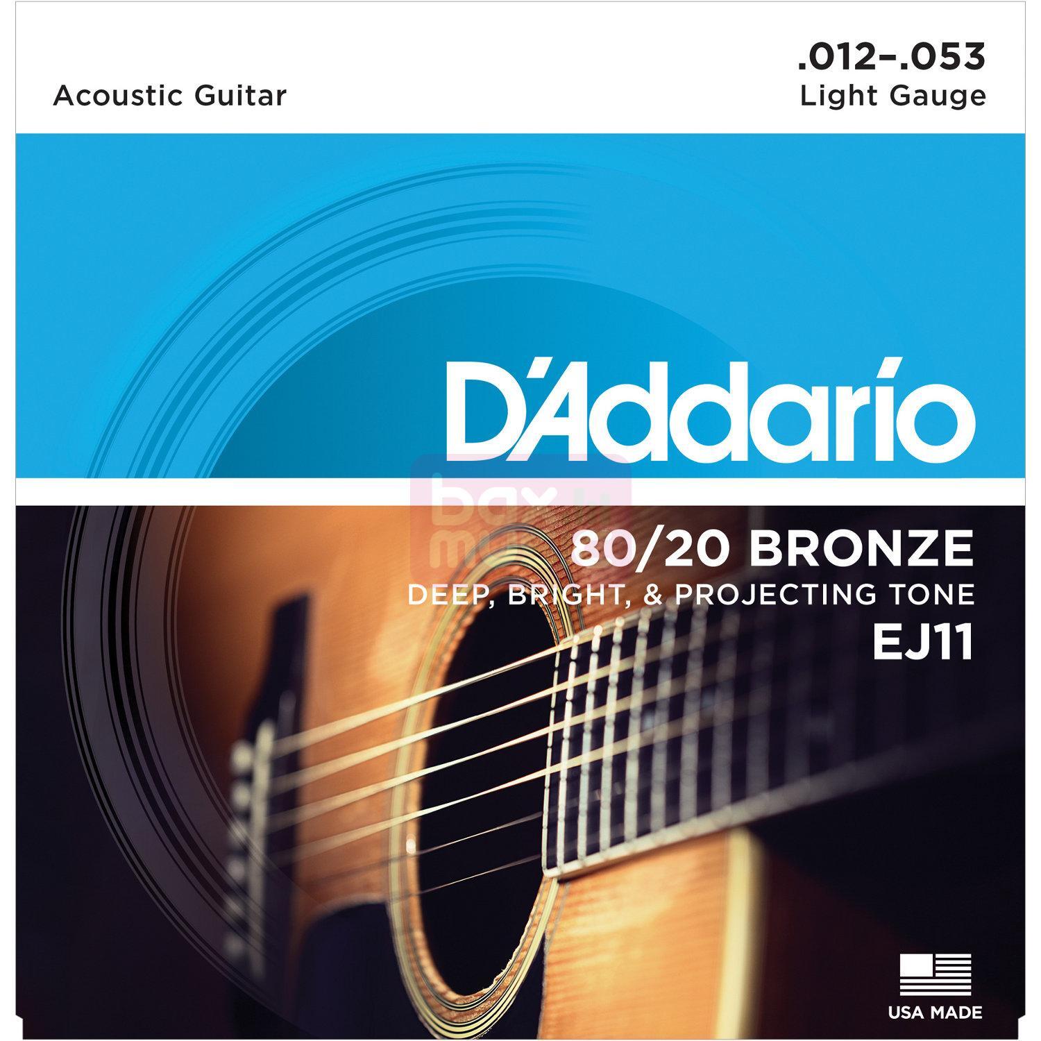 D'ADDARIO EJ11 snarenset voor akoestische western gitaar