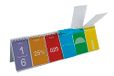 TimeTEX - Flipchart klepover | Leren van de belangrijkste breuken en hun weergave. 20 kleurverschillende klepblokken | Inhoud: 6-klep-flipchart met kleurrijke kaarten