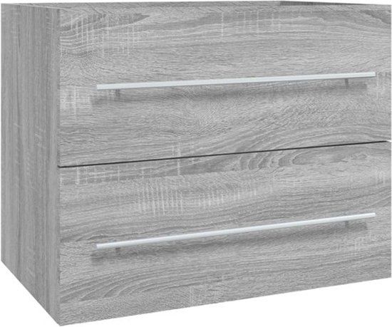 vidaXL Wastafelkast 60x38,5x48 cm bewerkt hout grijs sonoma eikenkleur