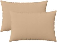 vidaXL Kussensloop 2 st HEERLEN Crèmekleurig 50 x 80 cm Stof
