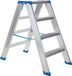 Escalo Industriële aluminium trapladder dubbel - Sparta Duo 2 x 4 treden