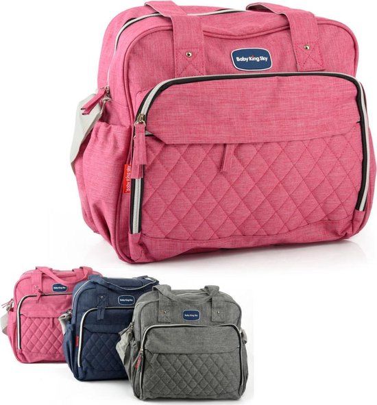 Decopatent® Luiertas Rugzak - Baby Verzorgingstas - Incl. Verschoningsmatje en Flessenhouder - Roze