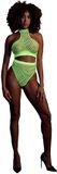 Shots Ouch! OU833GLOOS Turtle Neck and High Waist Slip Green XS/XL