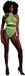 Shots Ouch! OU833GLOOS Turtle Neck and High Waist Slip Green XS/XL