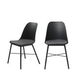 Drawer Giga Living Whistler Eetkamerstoel Zwart - Set van 2