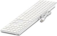 LMP Clavier USB 110 touches clavier USB filaire avec 2x USB et couvercle supérieur en aluminium - Suédois