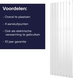 Plieger Cavallino Retto Enkel 7252982 - Radiator - Wit - 180cm