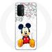 Maniacase Hoesje voor Oppo A54 5G Mickey Mouse Bloemen Harten