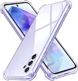 Techsuit Shockproof Silicone Back Cover hoesje voor Samsung Galaxy A55 - Transparant
