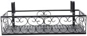 Merkloos Velori Balkon Bloemenrek 50 cm - Hangende Plantenbakhouder - Metalen Balkonrek - Bloempothouder voor Balkonreling - Plantenrek - Zwart
