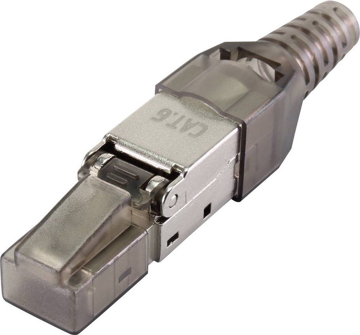 Renkforce CAT6 veldconfectiestekker RF-4538314 stekker, recht aantal polen 8P8C zwart (transparant) 1 st.