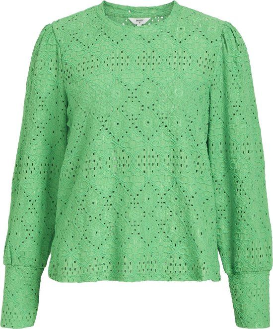 OBJECT Blouse Objfeodora L/s Top Noos - Vibrant Green - Women's Size M